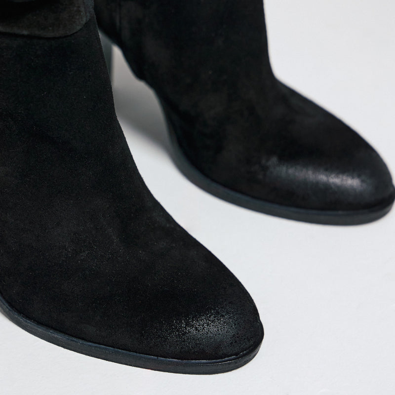 Gianni Crasto 8544 Μπότες με Ψηλή Γάμπα και Τακούνι - Μαύρο Καστόρ