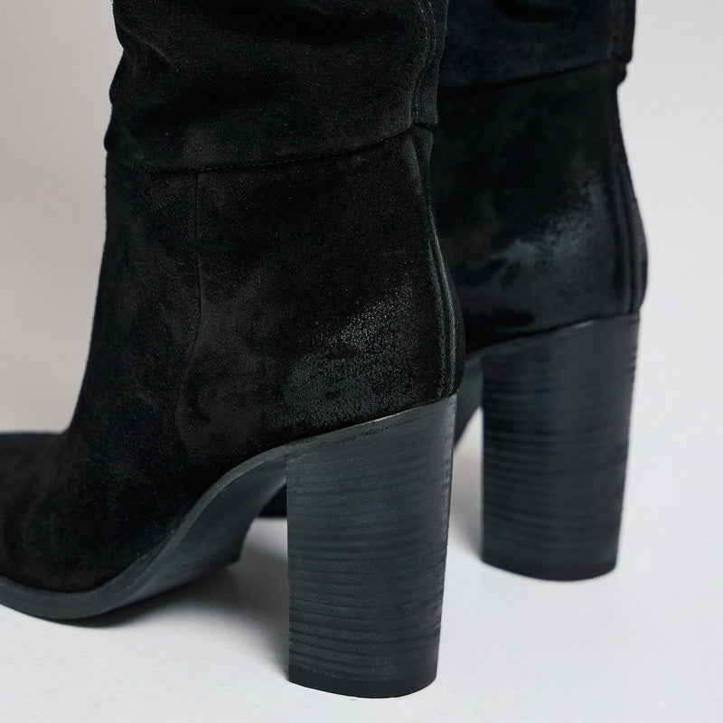 Gianni Crasto 8544 Μπότες με Ψηλή Γάμπα και Τακούνι - Μαύρο Καστόρ