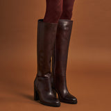 Gianni Crasto 8557 Μπότες με Ψηλή Γάμπα και Τακούνι - Μπορντό Δέρμα