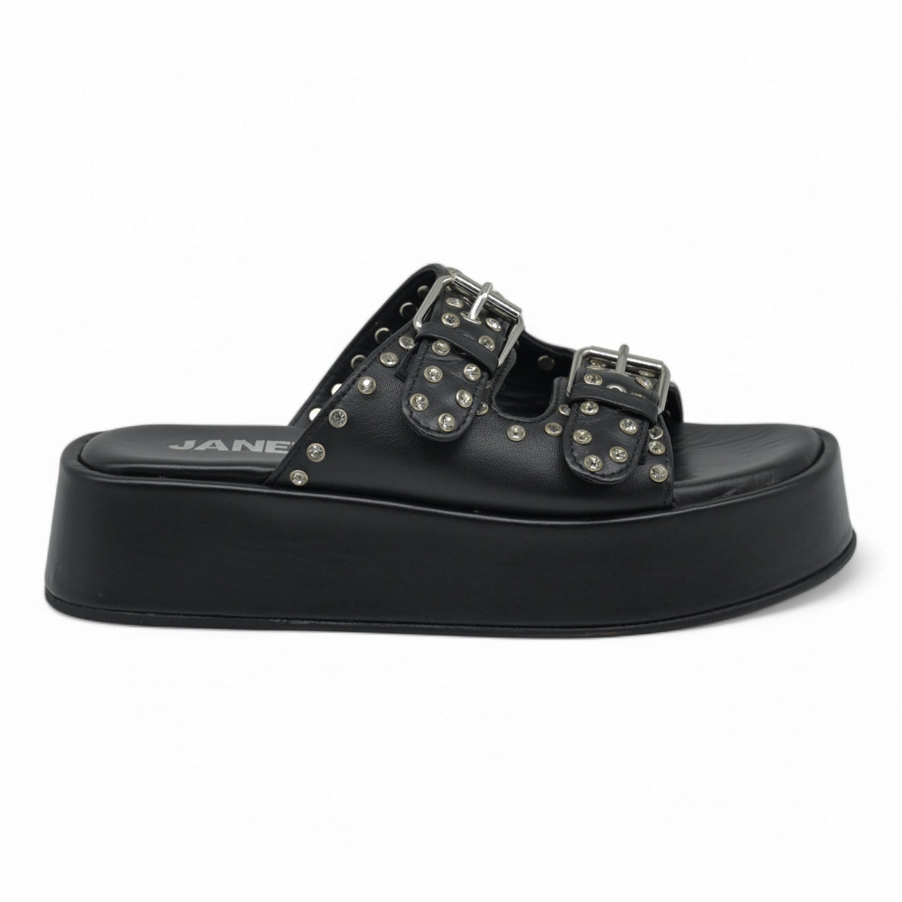 Janet & Janet 122 Flatform Παντόφλες - Μαύρο