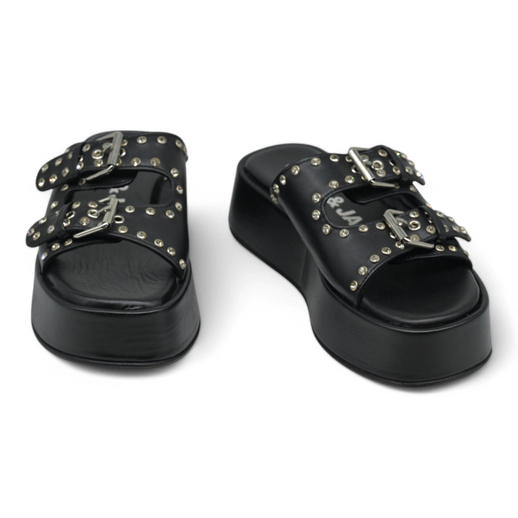 Janet & Janet 122 Flatform Παντόφλες - Μαύρο