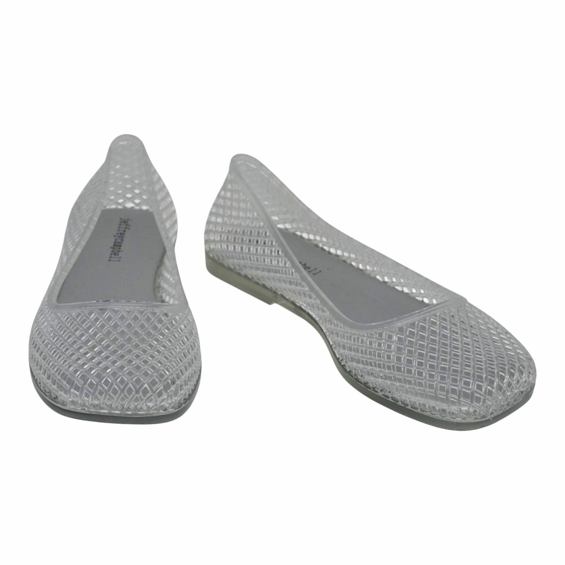 Jeffrey Campbell Breze Μπαλαρίνες Φλατ με Δίχτυ - Ασημί