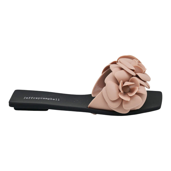 Jeffrey Campbell Flowrz Σανδάλια Φλατ με Λουλούδια - Nude