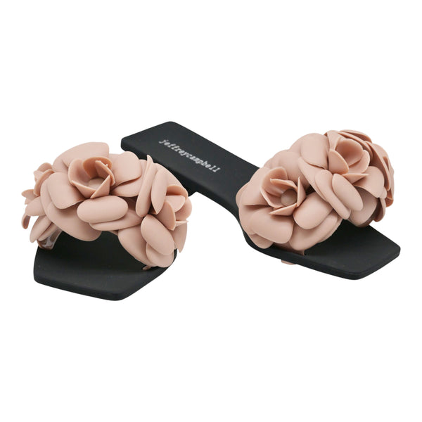 Jeffrey Campbell Flowrz Σανδάλια Φλατ με Λουλούδια - Nude