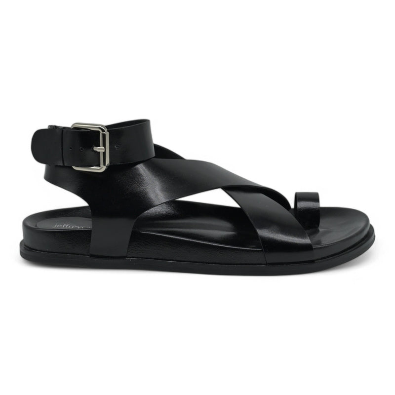 Jeffrey Campbell Hvar Σανδάλια Φλατ Gladiator - Μαύρο