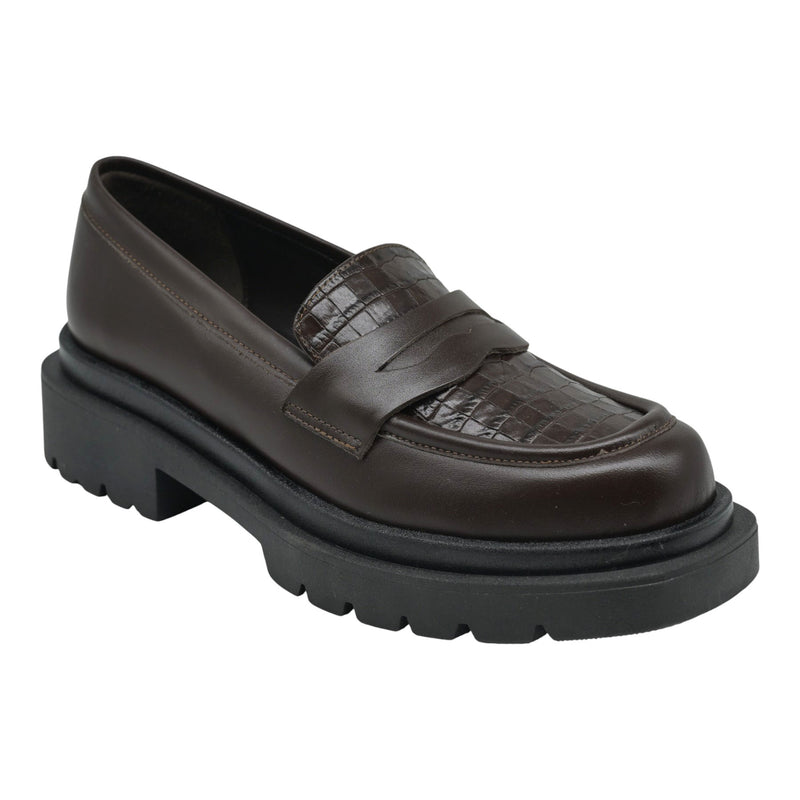 Galleria Di Scarpe 1288 Loafers Κλασικά - Καφέ Δέρμα