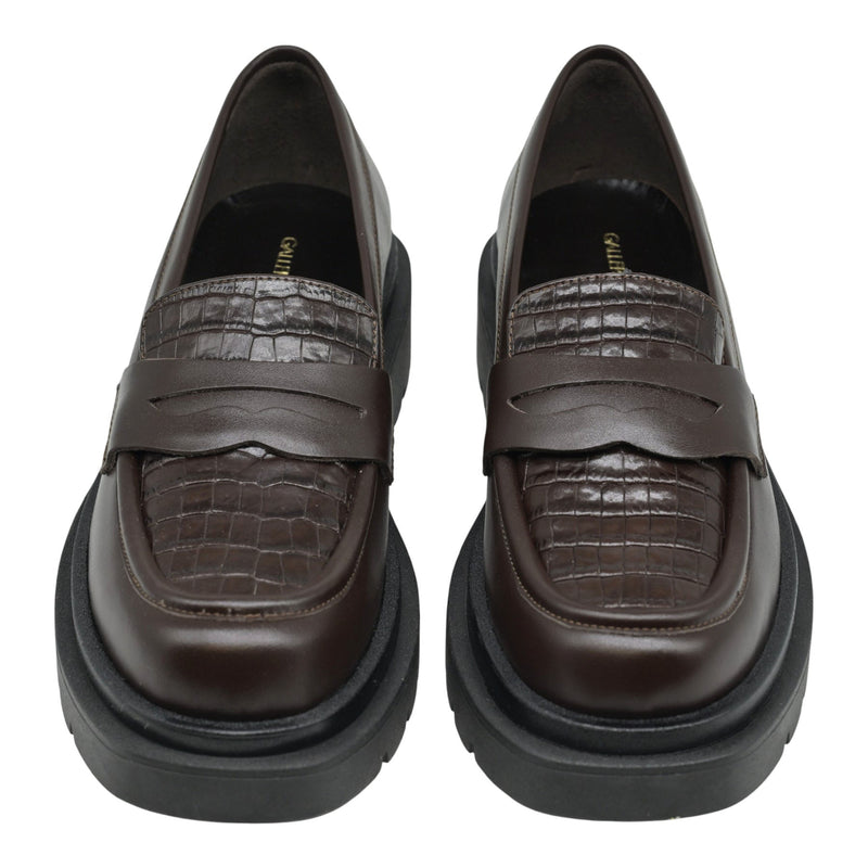 Galleria Di Scarpe 1288 Loafers Κλασικά - Καφέ Δέρμα