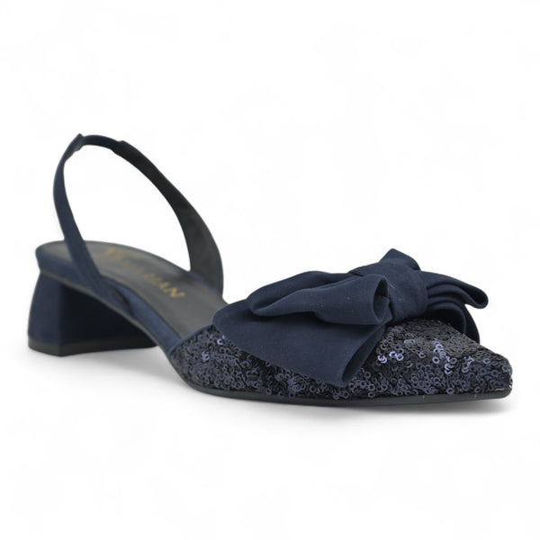 Marian 1305 Slingback Γόβες με Παγιέτα - Μπλε