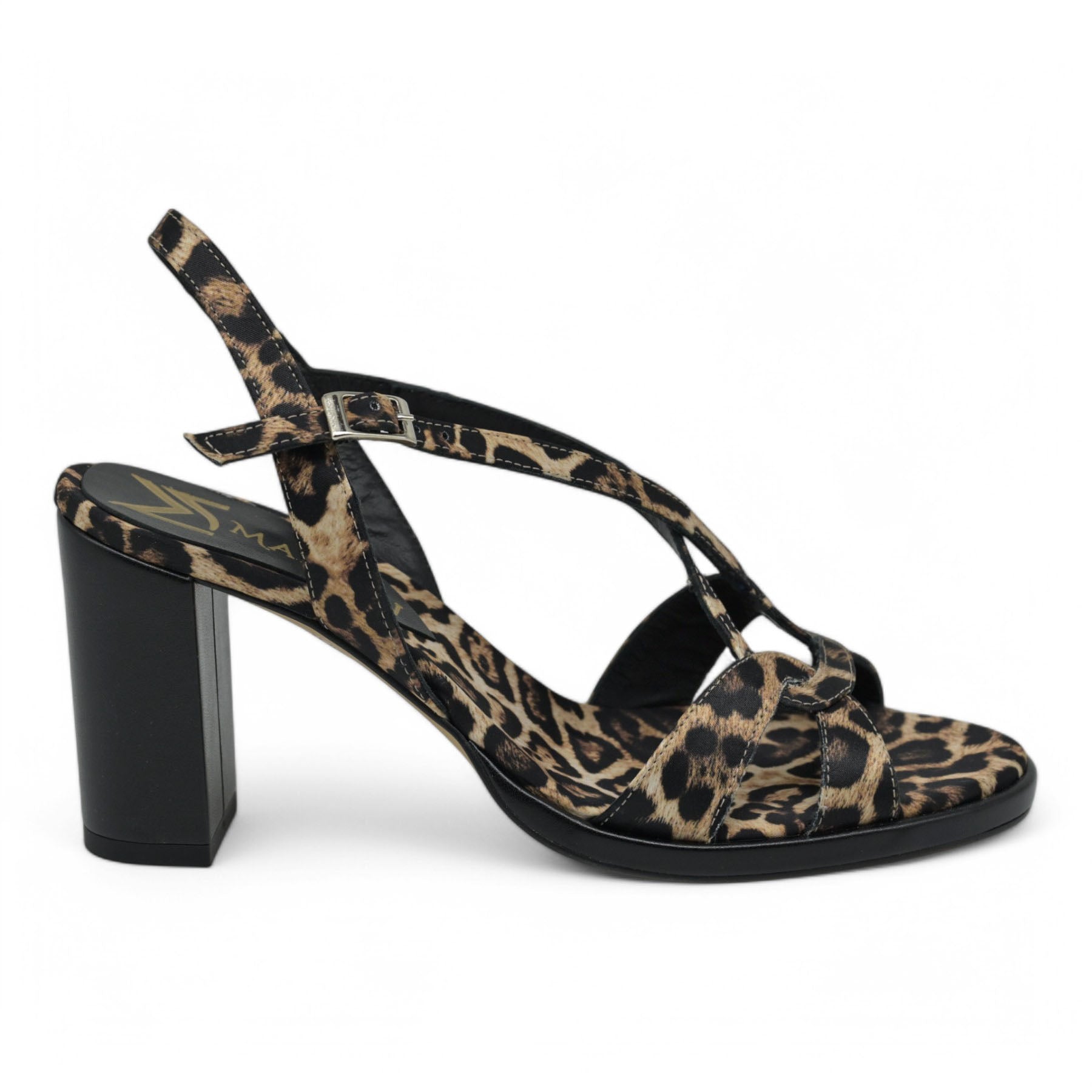 Marian 53205 Πέδιλα Leo με Χιαστί - Λεοπάρ Σατέν