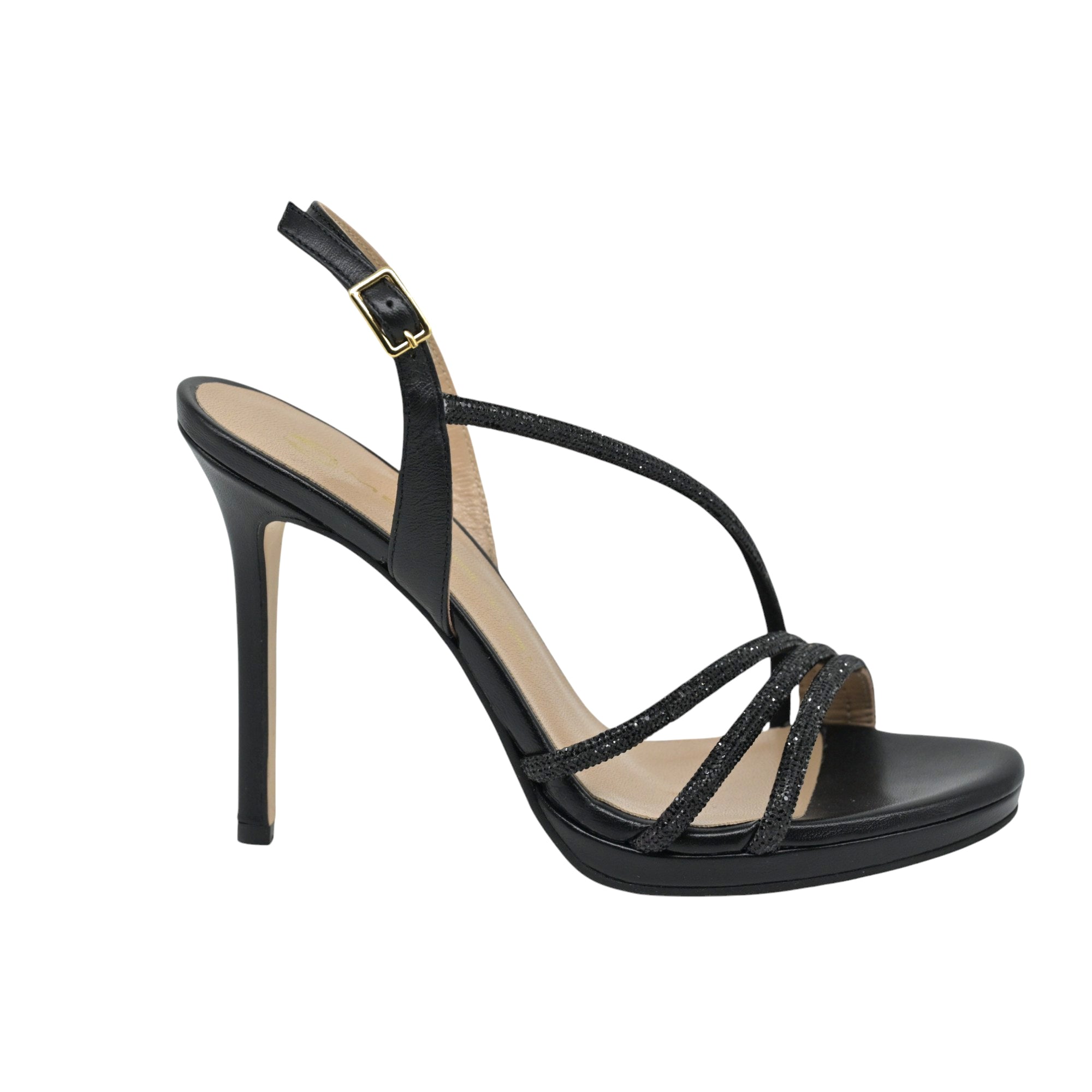 Mourtzi 1008B112 Πέδιλα με Στρας - Μαύρο