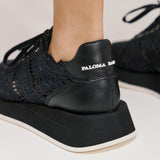 Paloma Barcelo Cholet Sneakers με Ψάθα - Μαύρο
