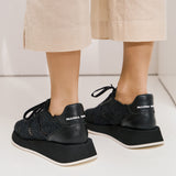 Paloma Barcelo Cholet Sneakers με Ψάθα - Μαύρο