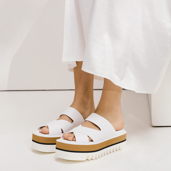 Paloma Barcelo Garner Flatform Slides - Άσπρο