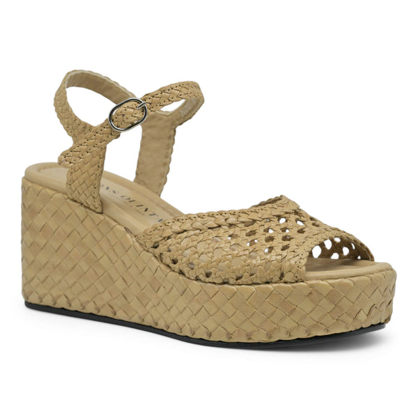 Pons Quintana 10283 Πλατφόρμες Πλεκτές - Taupe