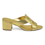 SCHUTZ 20001-Met Mules με Καρέ Τακούνι - Χρυσό