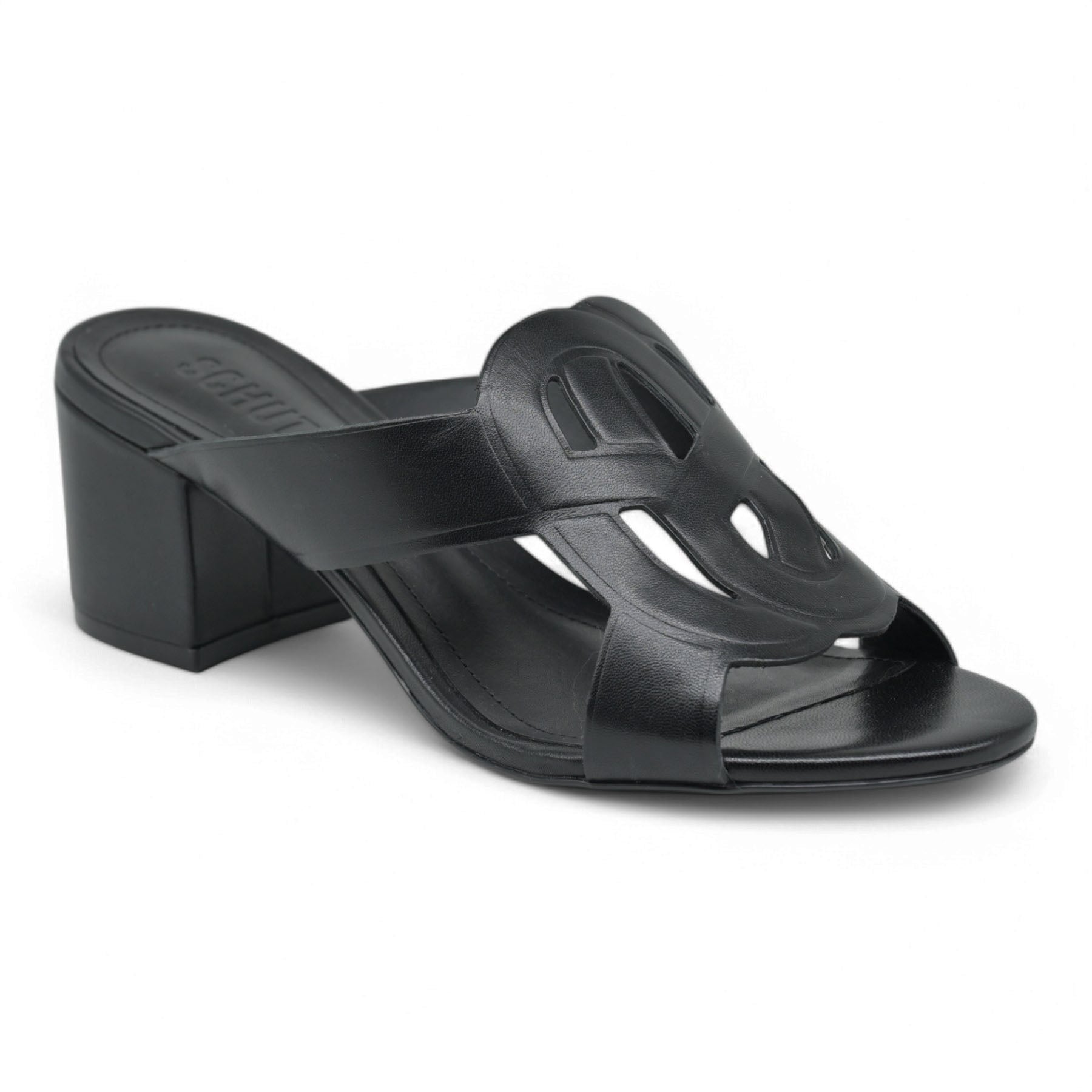SCHUTZ 20001 Mules με Καρέ Τακούνι - Μαύρο