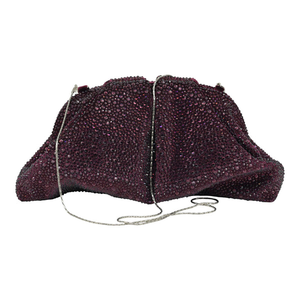 Twenty Fourhaitch Mirach Τσάντα Clutch με Διακοσμητικές Πέτρες - Μπορντό