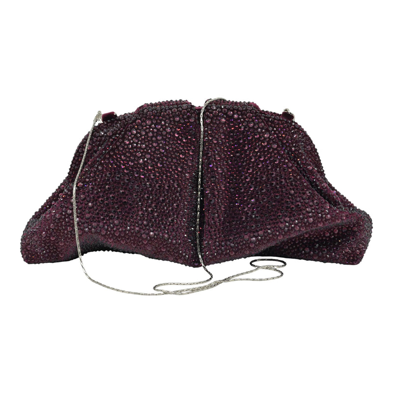 Twenty Fourhaitch Mirach Τσάντα Clutch με Διακοσμητικές Πέτρες - Μπορντό