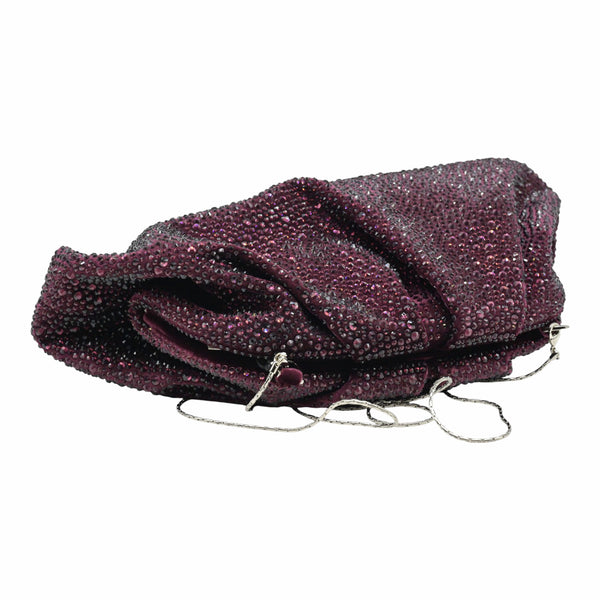 Twenty Fourhaitch Mirach Τσάντα Clutch με Διακοσμητικές Πέτρες - Μπορντό