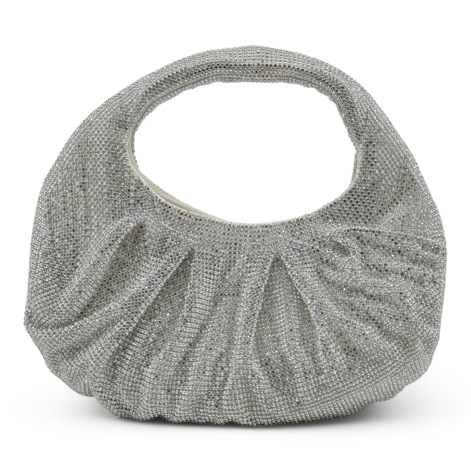 Twenty Fourhaitch Joan Τσάντα Χειρός με Στρας - Ασημί