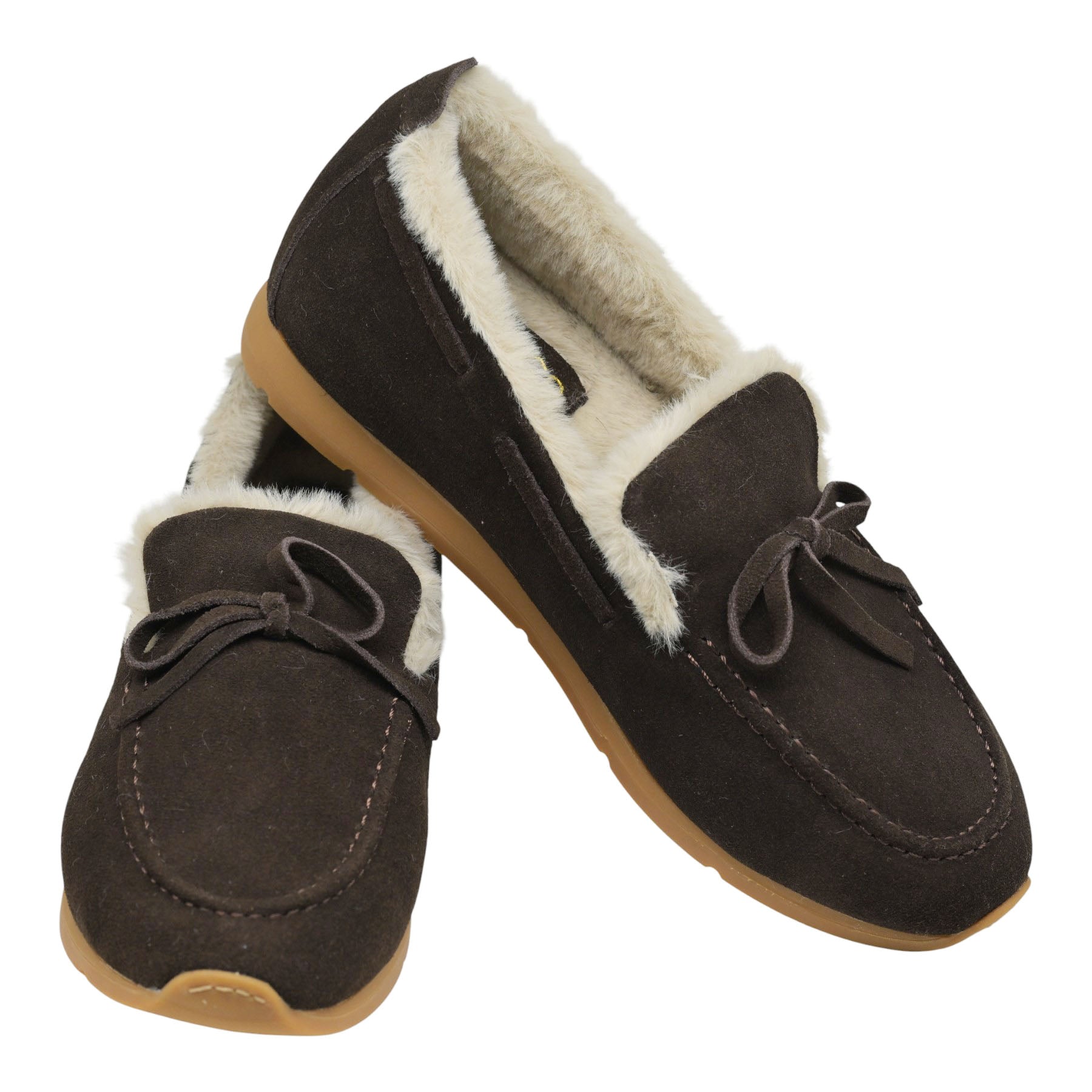 Unisa Dipel Loafers Με Γούνα - Καφέ Σουέντ