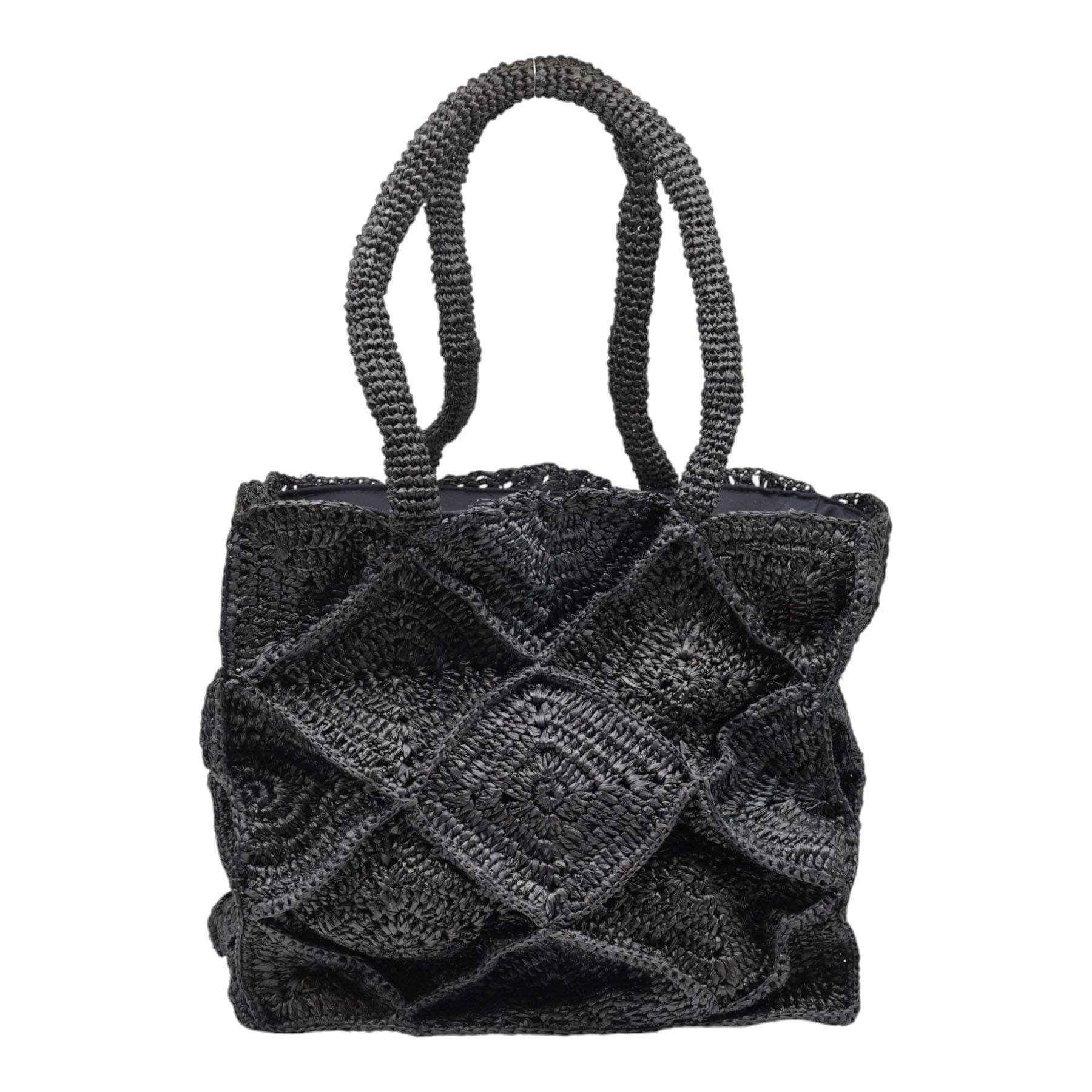 ViaMailBag MILO Crochet Raffia Τσάντα - Μαύρο