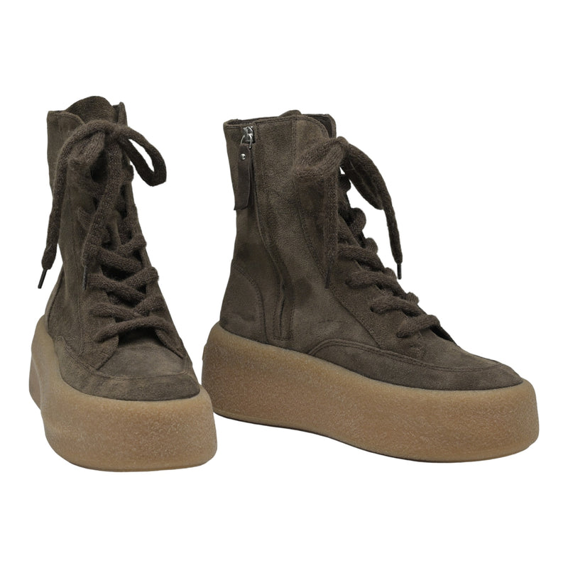 Vic Matie 4104 Μποτάκια Δίπατα με Κορδόνια - Καφέ Σουέντ