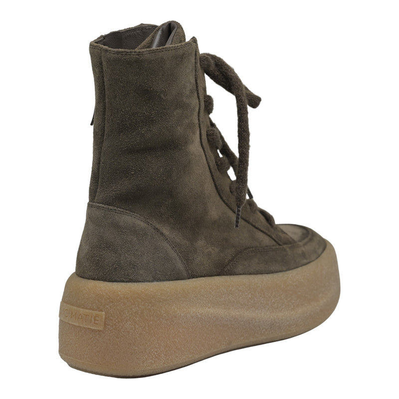Vic Matie 4104 Μποτάκια Δίπατα με Κορδόνια - Καφέ Σουέντ