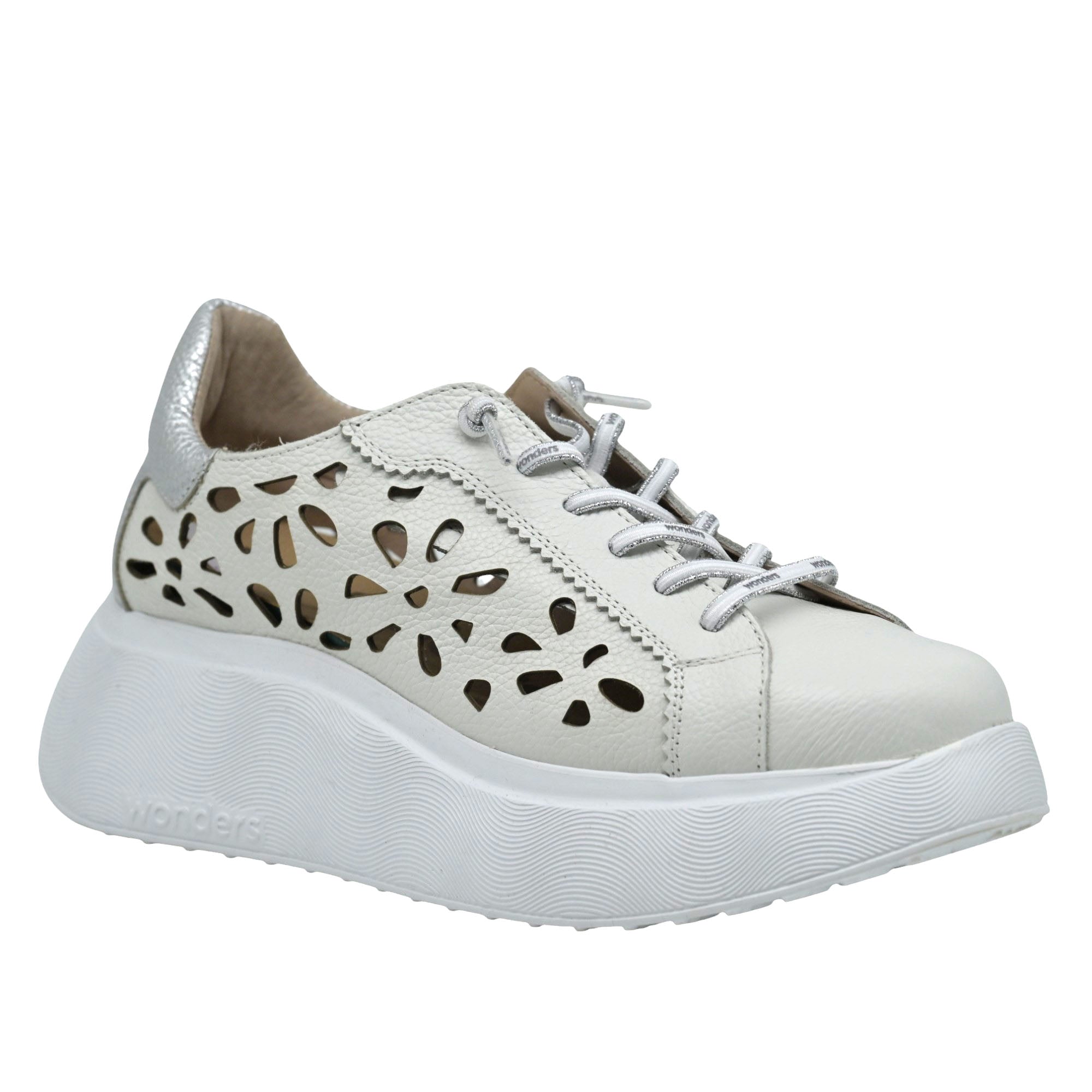 Wonders 3621 Sneakers Δίπατα Laser Cut - Off White
