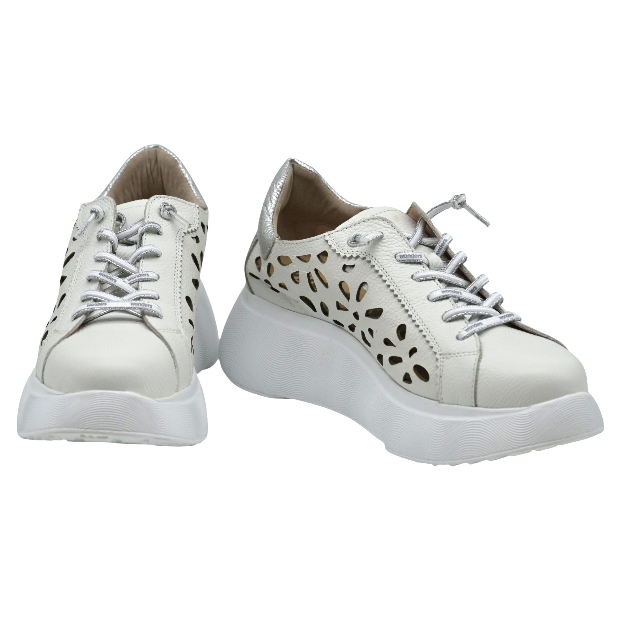 Wonders 3621 Sneakers Δίπατα Laser Cut - Off White
