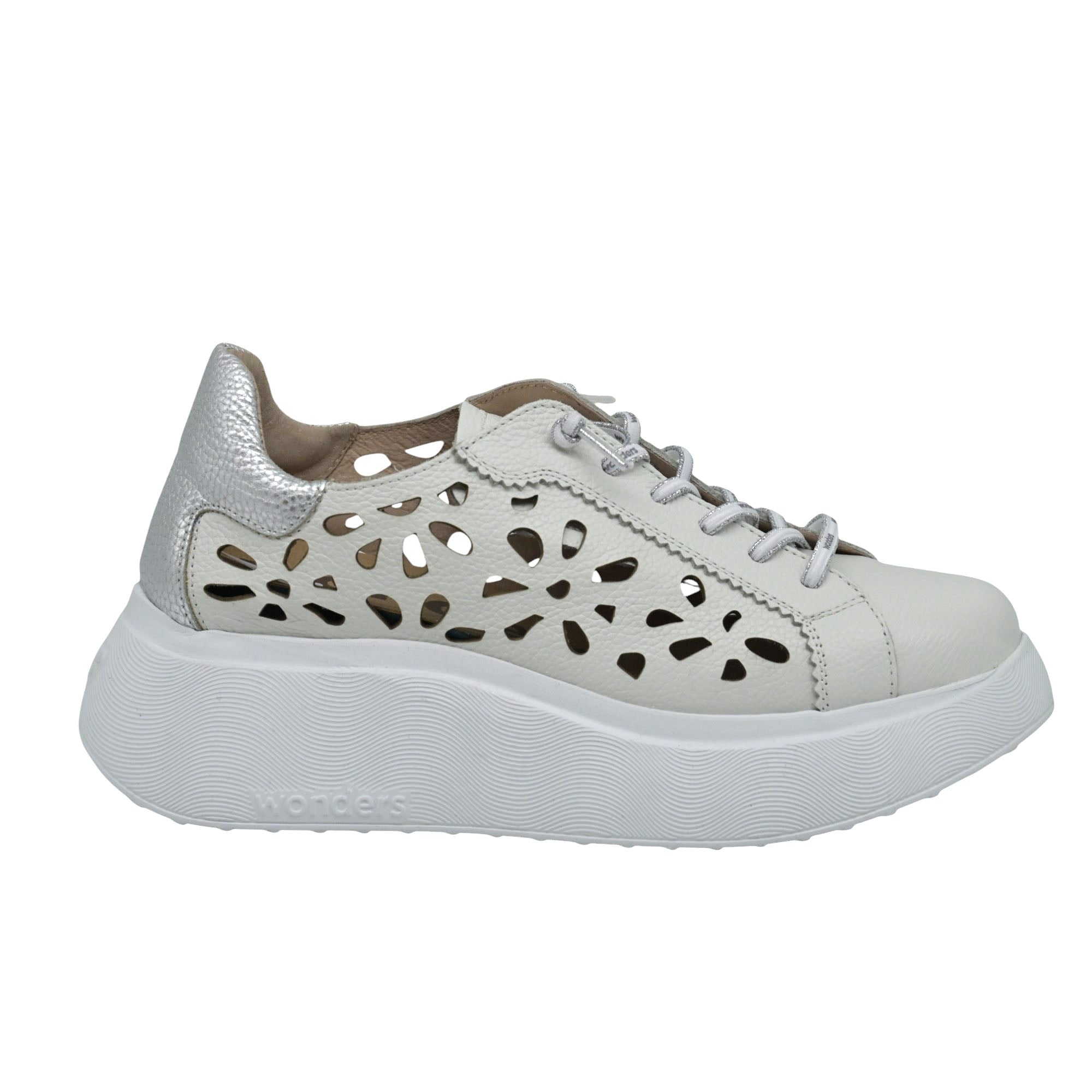Wonders 3621 Sneakers Δίπατα Laser Cut - Off White