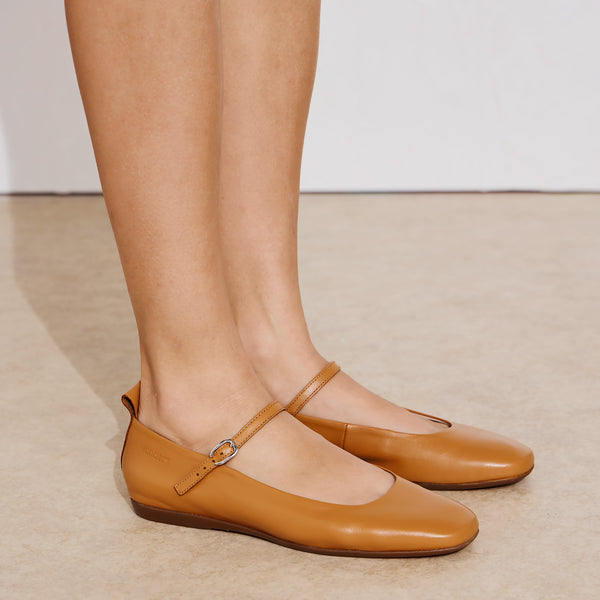 Wonders 86101 Δερμάτινες Flat Μπαλαρίνες με Μπαρέτα - Cuero