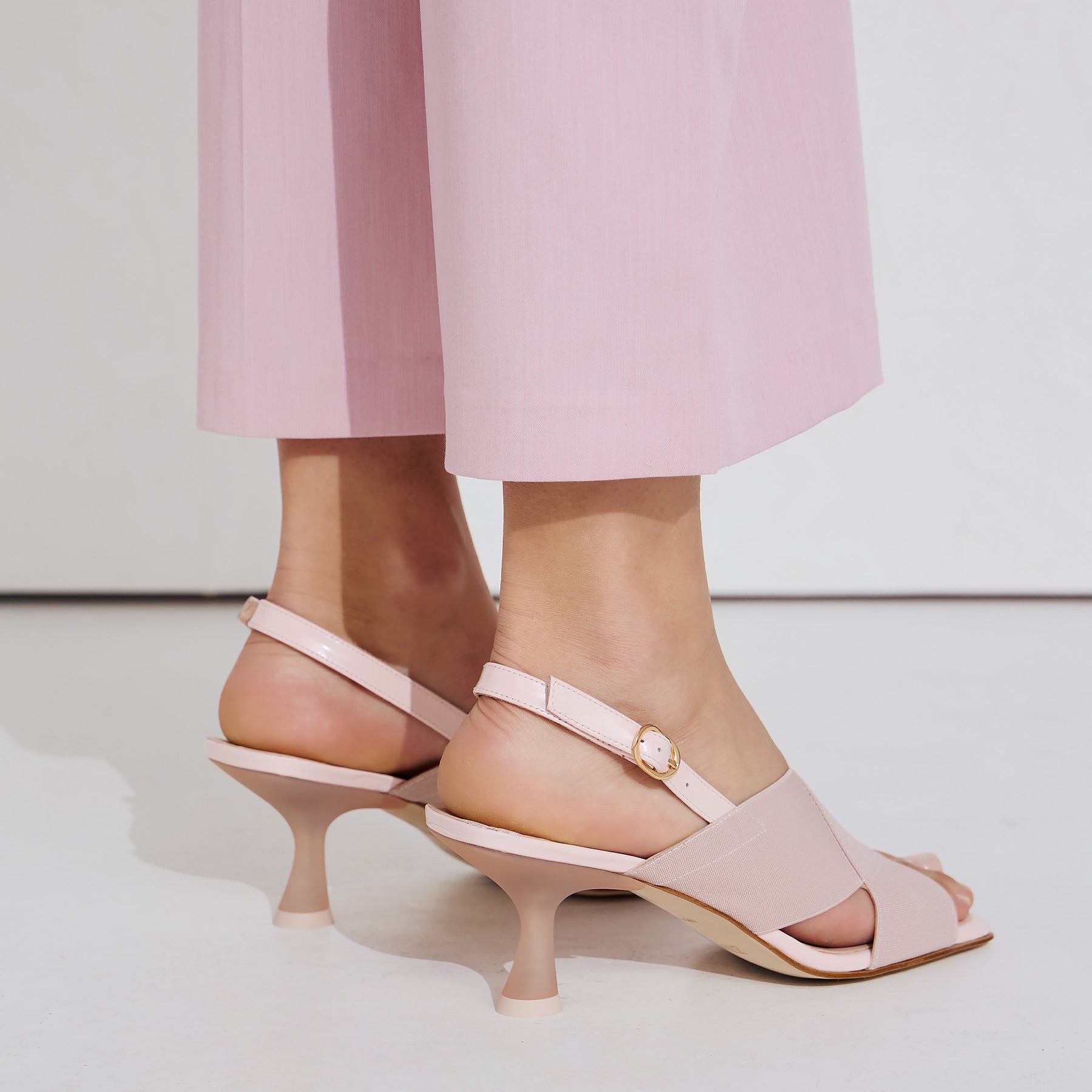 Zinda 3164 Πέδιλα Χιαστί με Καρέ Μύτη - Mauve