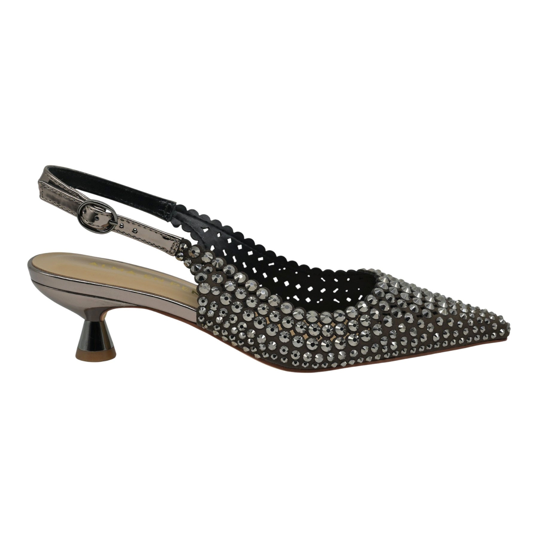Alma en Pena 531 Slingback Γόβες με Διακοσμητικές Πέτρες - Pewter