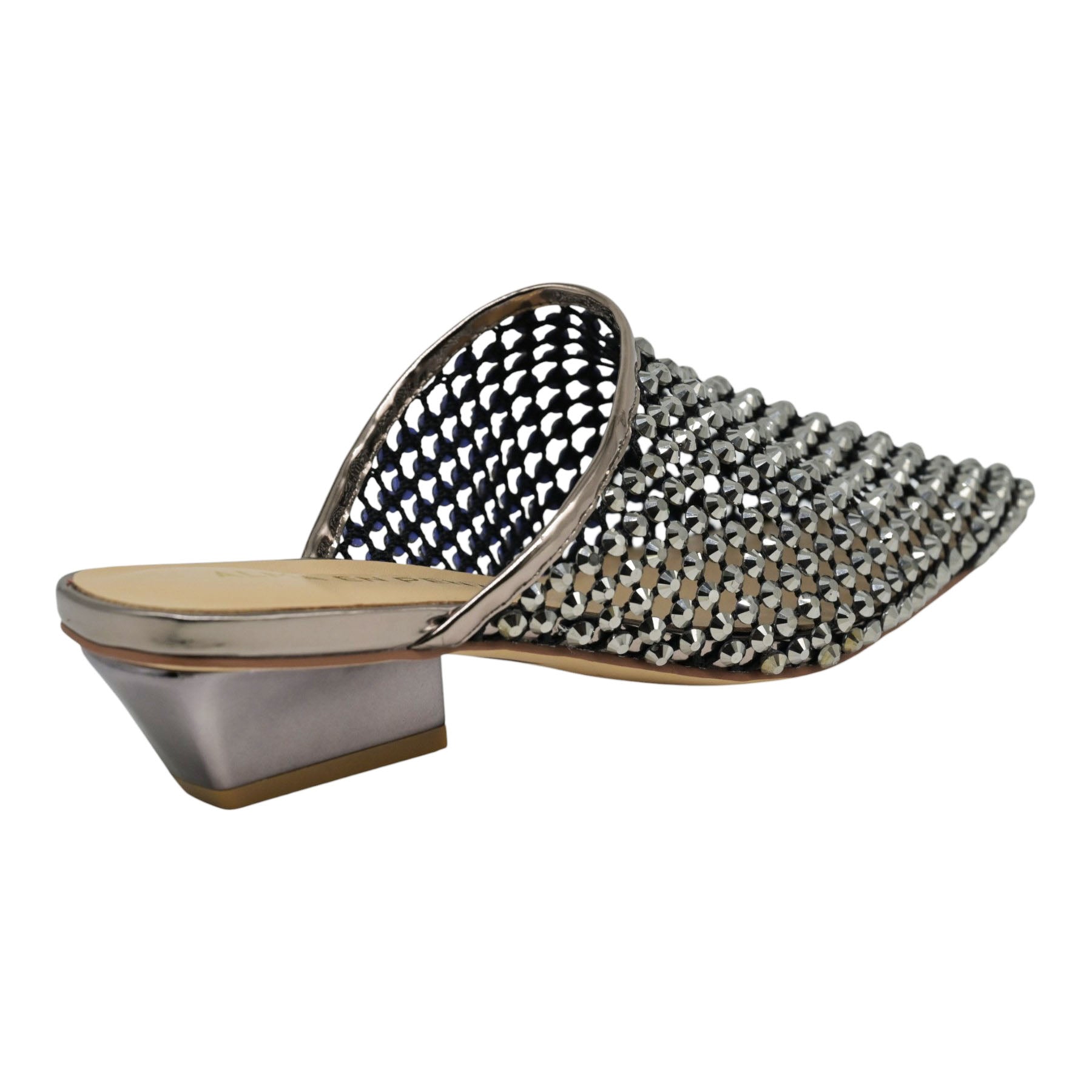 Alma en Pena 756 Mules Διάτρητα με Στρας - Pewter