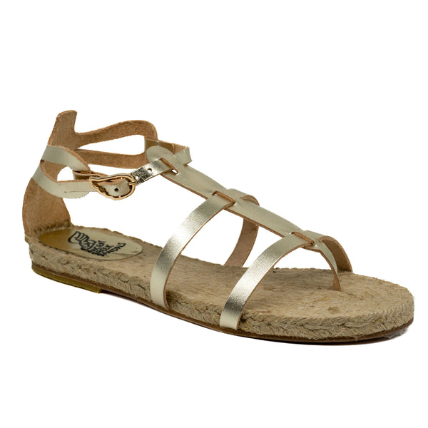 Ancient Greek Sandals Delos Κλασικά Σανδάλια Εσπαντρίγιες - Platino