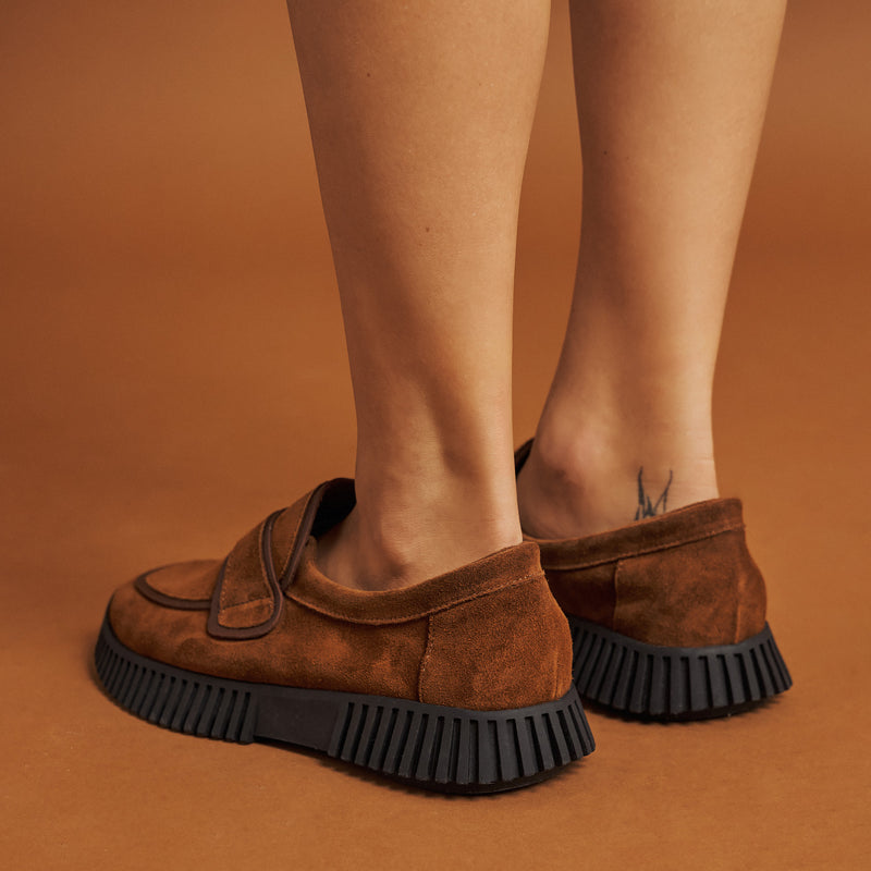 Arche Havock Loafers με Ανάγλυφη Σόλα - Cognac Hazel