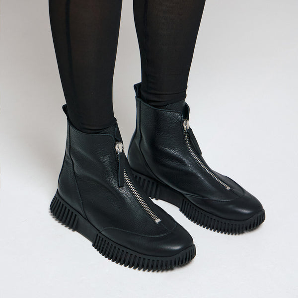 Arche Havzip Μποτάκια Αστραγάλου με Φερμουάρ - Noir