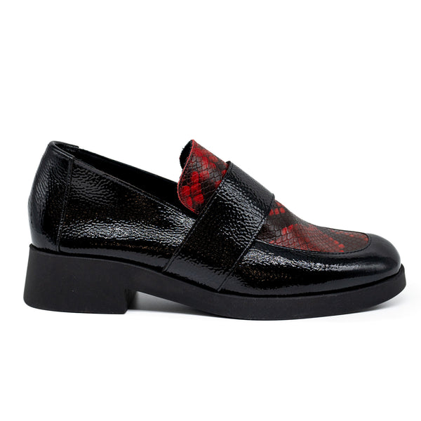 Arche Taimok Loafers με Minimal Μπαρέτα - Noir/Rouge