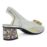 Azurée Muka Slingback Διάφανα Γοβάκια με Κρύσταλλα - Multi