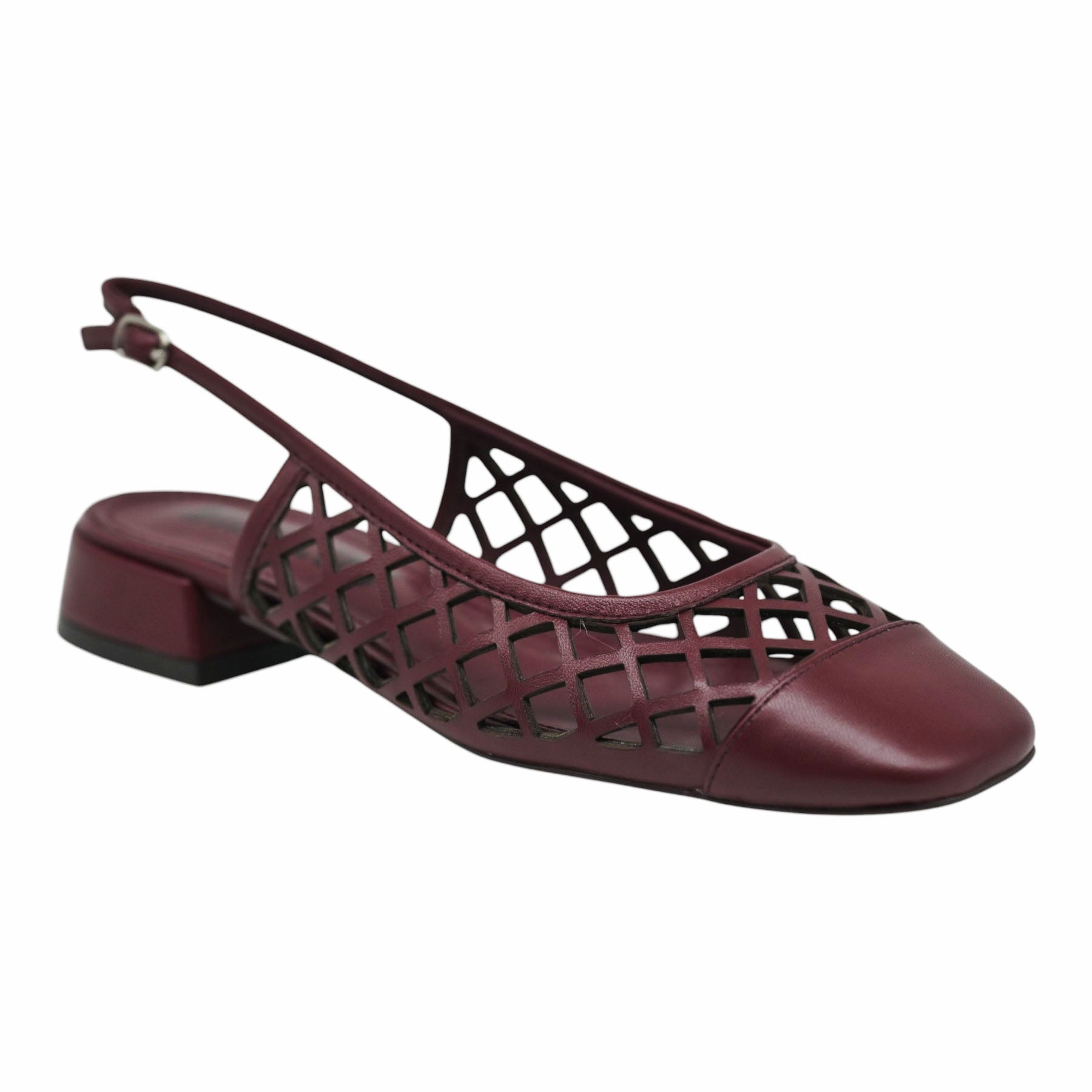 Bibi Lou 740 Μπαλαρίνες Slingback Διάτρητες - Μπορντό