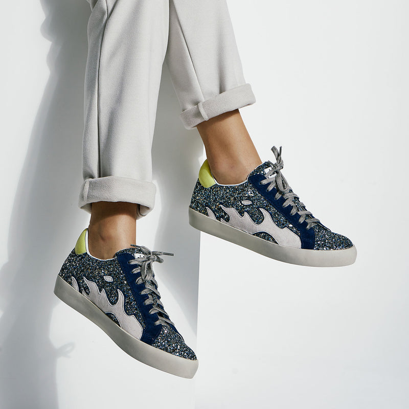 Bibi Lou 910 Sneakers Flame με Glitter - Μπλε