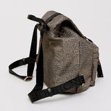 Borbonese 933866 Τσάντα Backpack με Ιμάντες - Μπεζ/Μαύρο