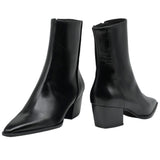 Zinda 3225 Μποτάκια Western Polished - Μαύρα