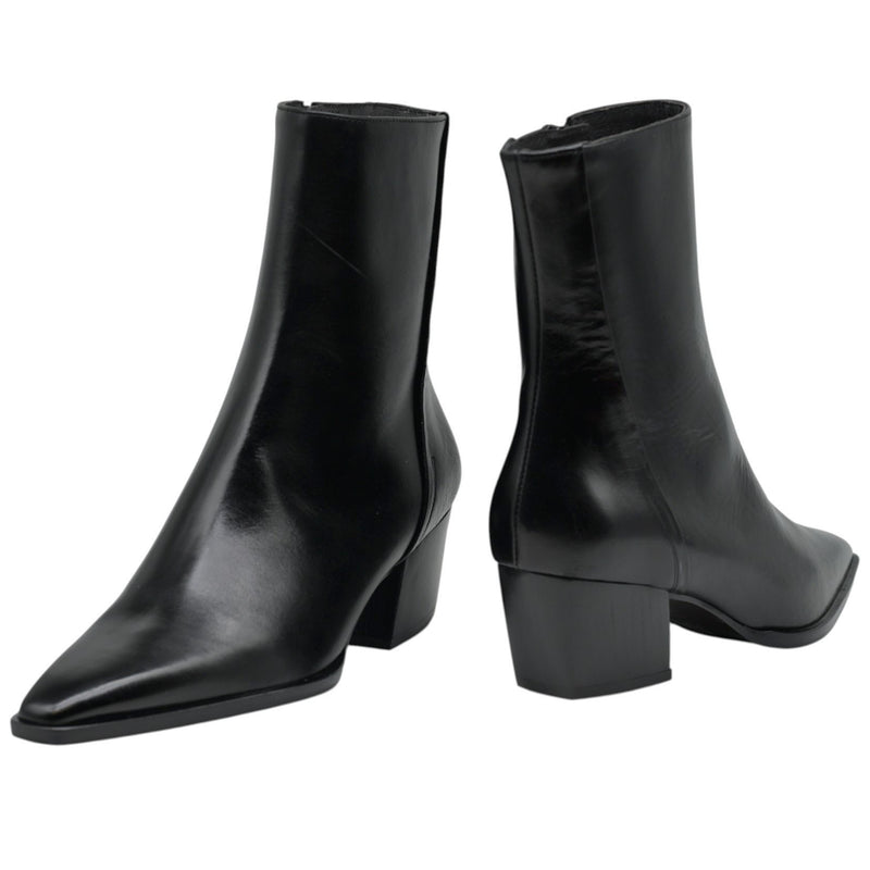 Zinda 3225 Μποτάκια Western Polished - Μαύρα