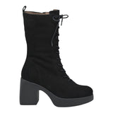 Wonders 4904 Μπότες Lace Up με Τακούνι - Μαύρο Καστόρ