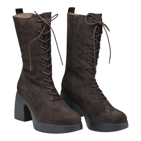 Wonders 4904 Μπότες Lace Up με Τακούνι - Testa Καστόρ
