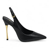 Carrano 151286 Γόβες Στιλέτο Slingback Μυτερές - Μαύρο