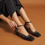 Γοβάκια με Μπαρέτα - Μαύρο Λουστρίν