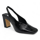 Carrano 862004 Γόβες Slingback με Τετράγωνη Μύτη - Μαύρο Λουστρίν